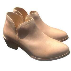 Nisolo Mia Ankle Bootie Almond Leather Western Boots Womens Size 10